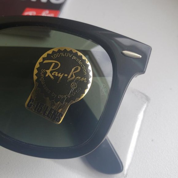 Black Classic Sunglasses - Ray Ban Wayfarer - Picture 3 of 5